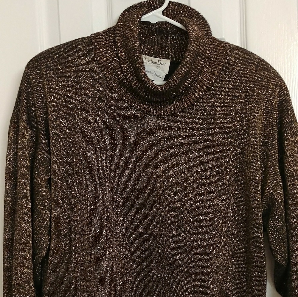 Vintage Christian Dior gold/black top